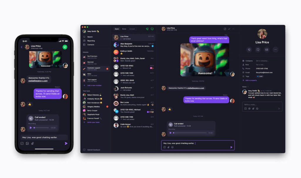 mobile and desktop view of Quo