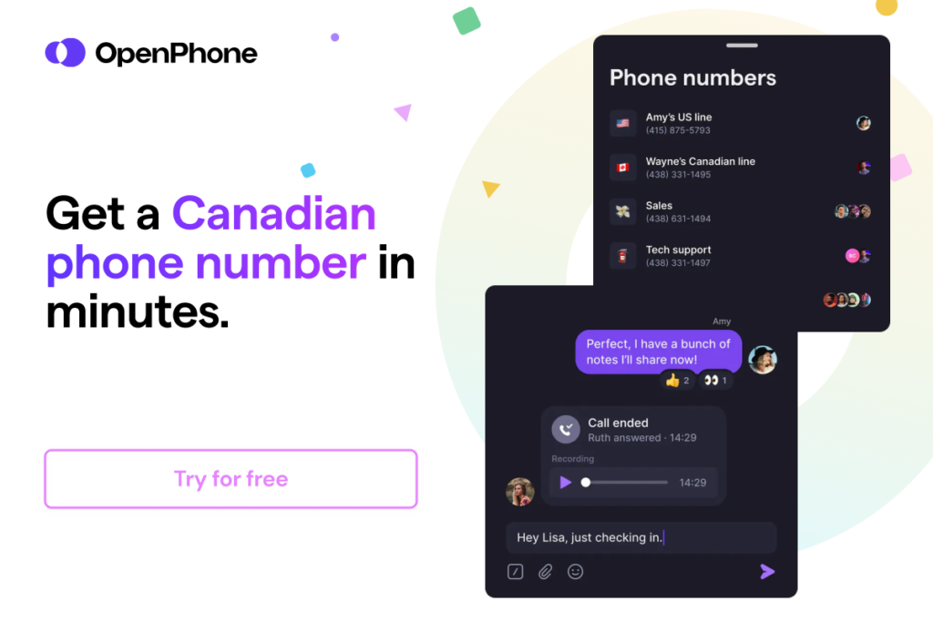 Get a Canadian phone number with Quo