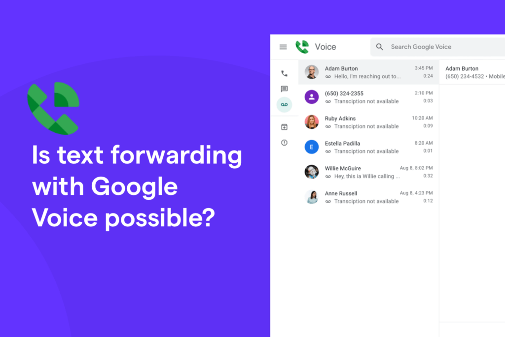 Google Voice text forwarding