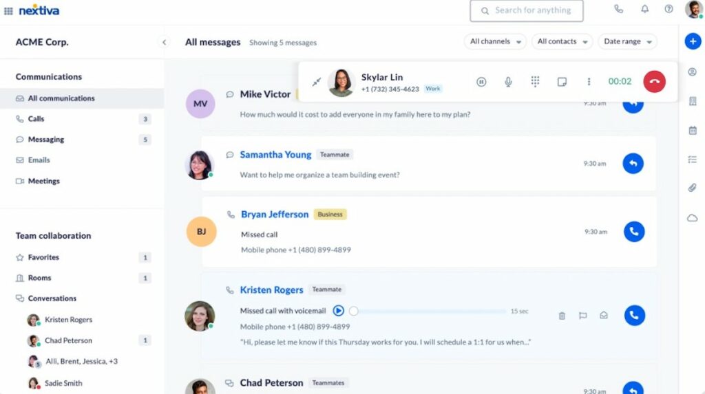 Softphone for business: Nextiva