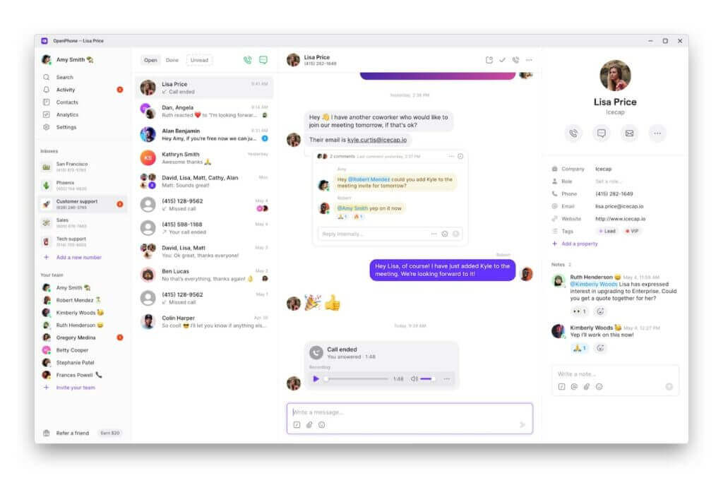 OpenPhone desktop app
