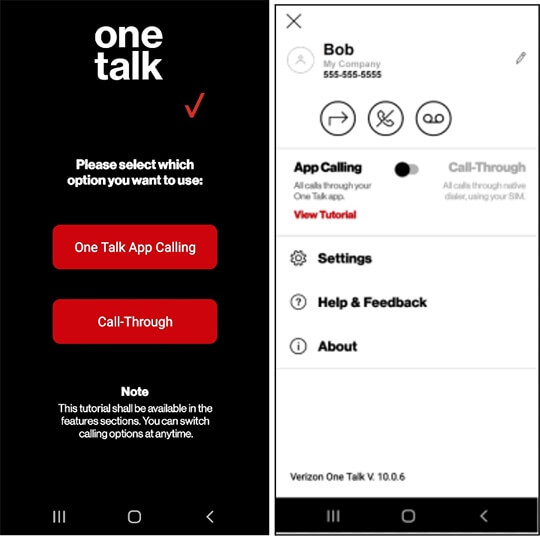 Verizon one talk app