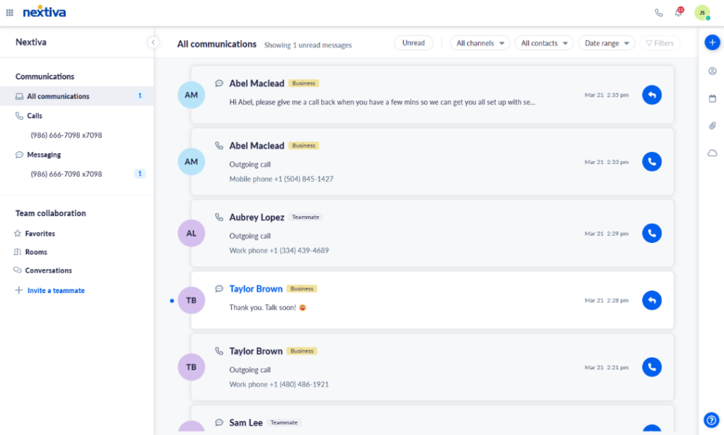 Remote phone systems: Nextiva