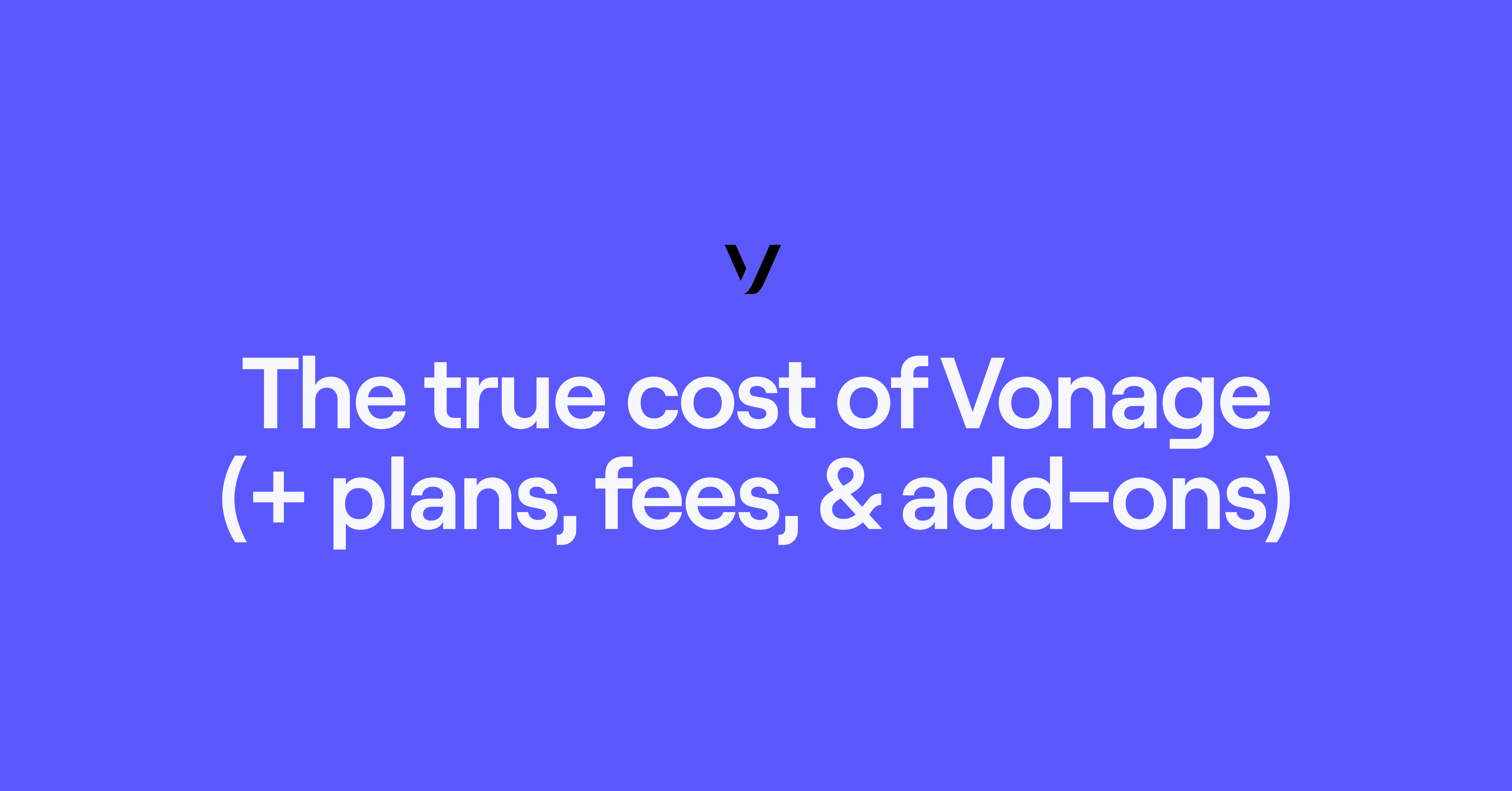 Vonage pricing