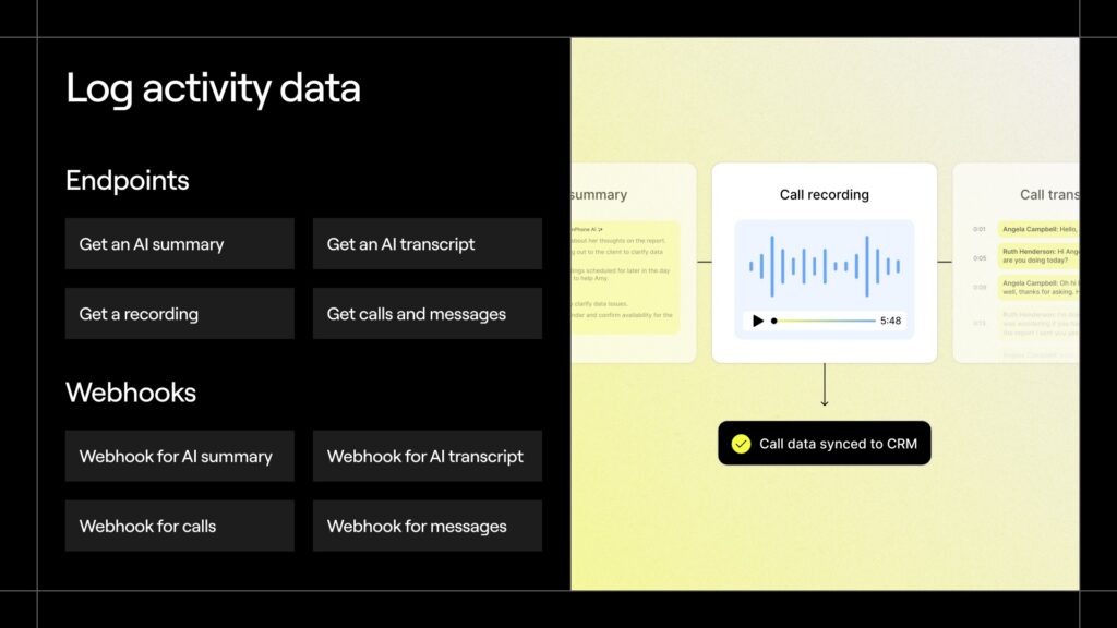 API event recap: Log activity data capability