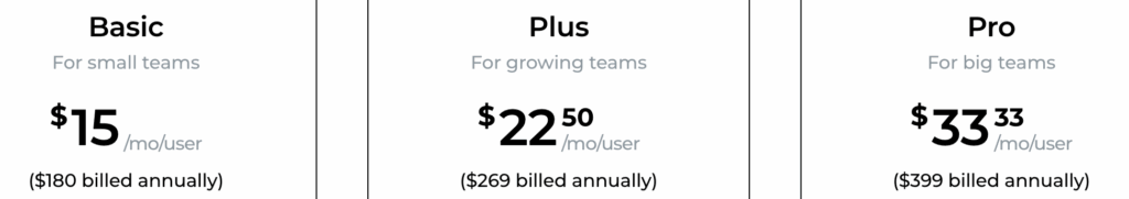 Phone.com offers three pricing plans.