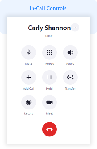 Google Voice alternatives: Zoom Phone in call controls