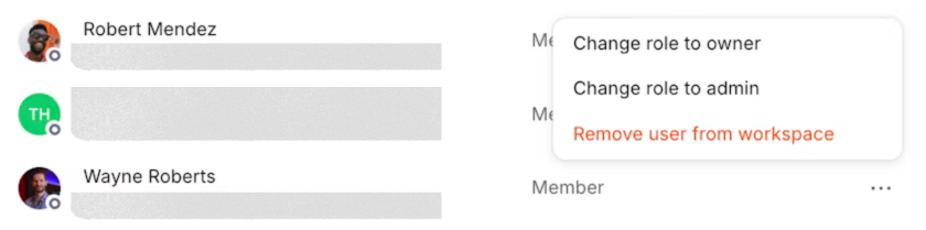 User and access controls on Quo