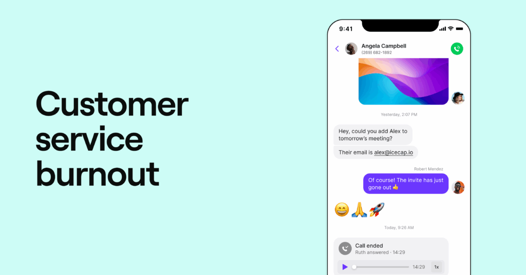 Customer service burnout