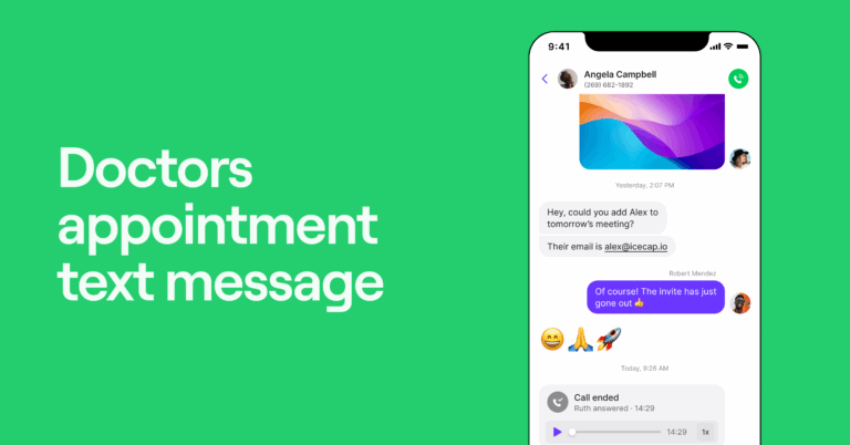 doctors appointment text message