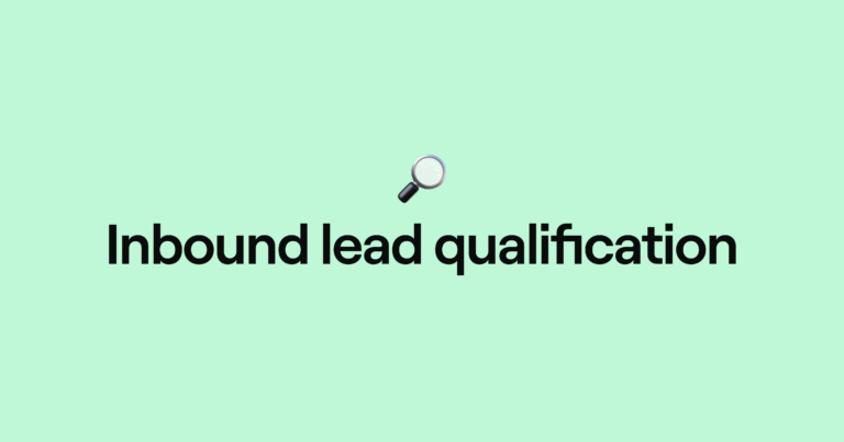 Inbound lead qualification