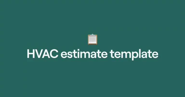 hvac estimate template