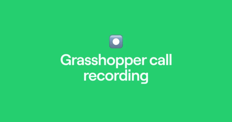 Grasshopper call recording