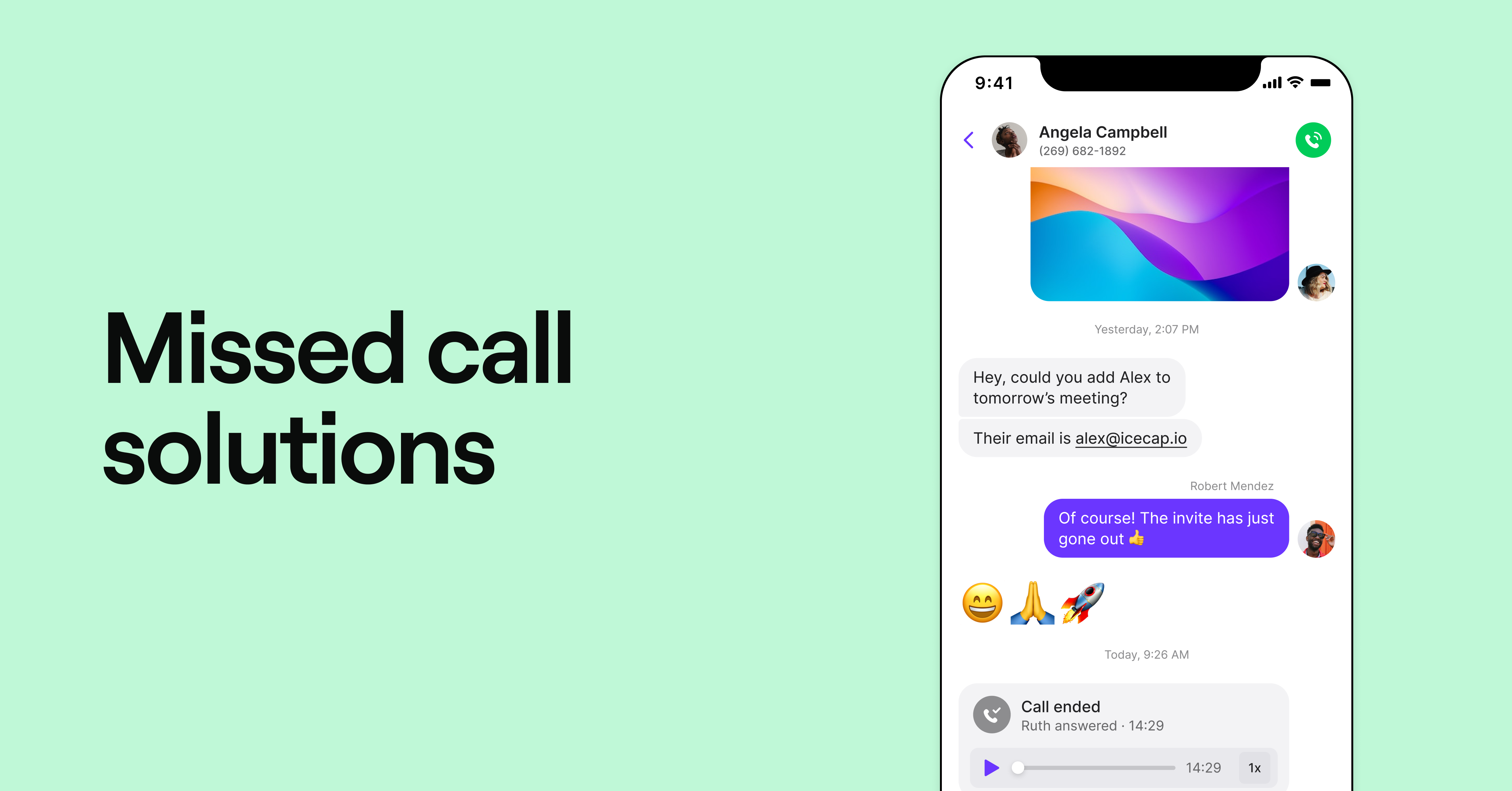 Missed call solution