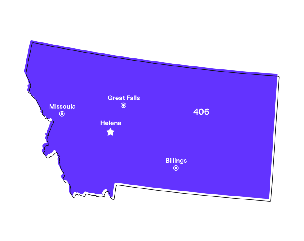 Get a Montana local phone number - 406 area code - OpenPhone